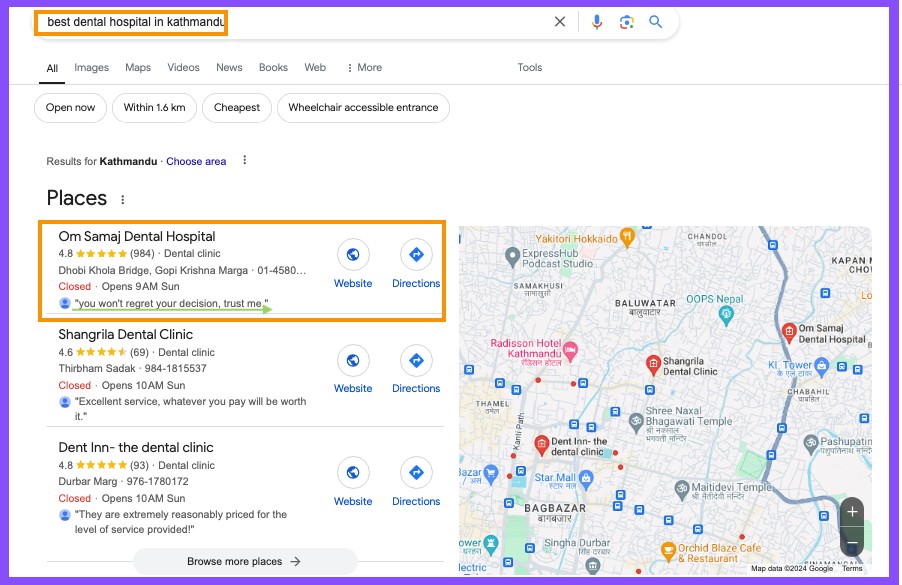 Local SEO for Dentists in Nepal- Importance -best dental hospitals in kathmandu