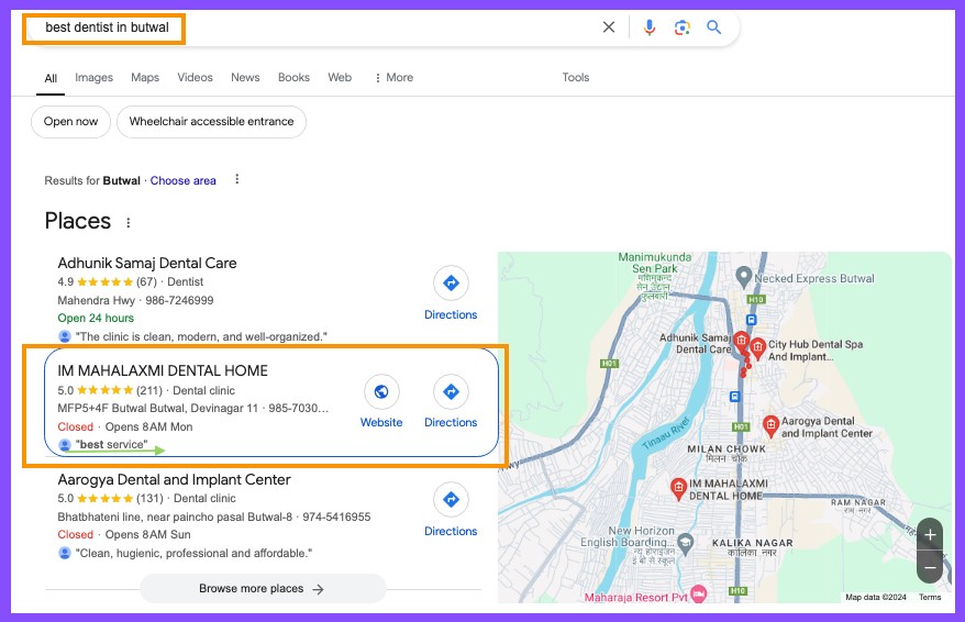 im mahalaxmi dental clinic-Local SEO for Dentists in Nepal- Importance -best dental hospitals in butwal-kumarpradhan.com