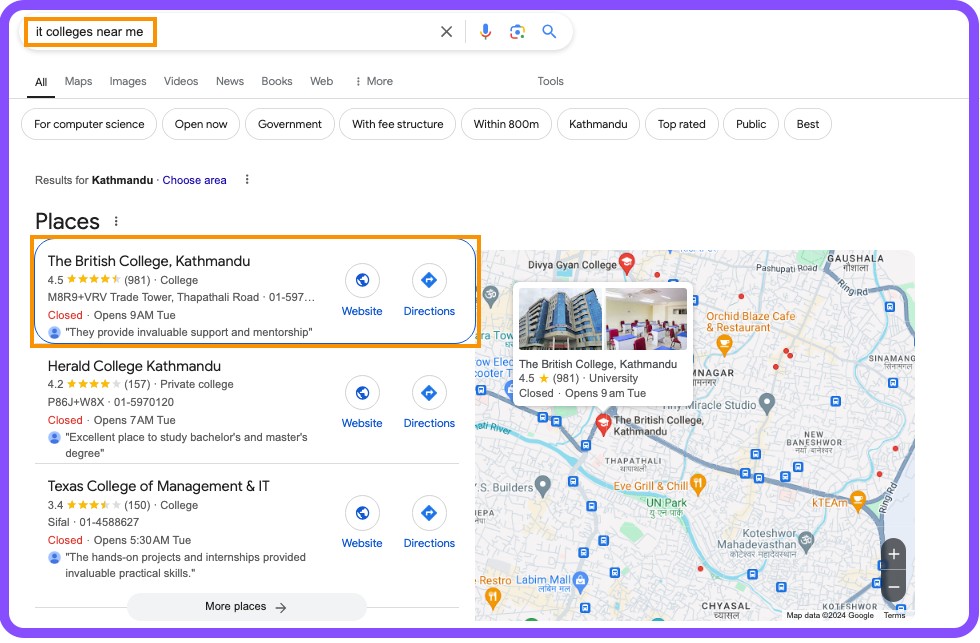 it colleges near me-local seo for schools and colleges in nepal-kumarpradhan